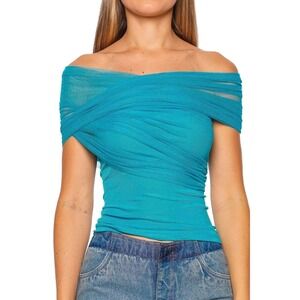 New‎ NWT Christopher Esber Top Tulle Ribbed